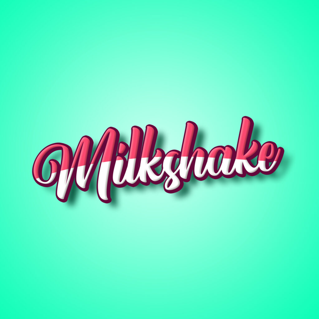 Effet Texte Milkshake