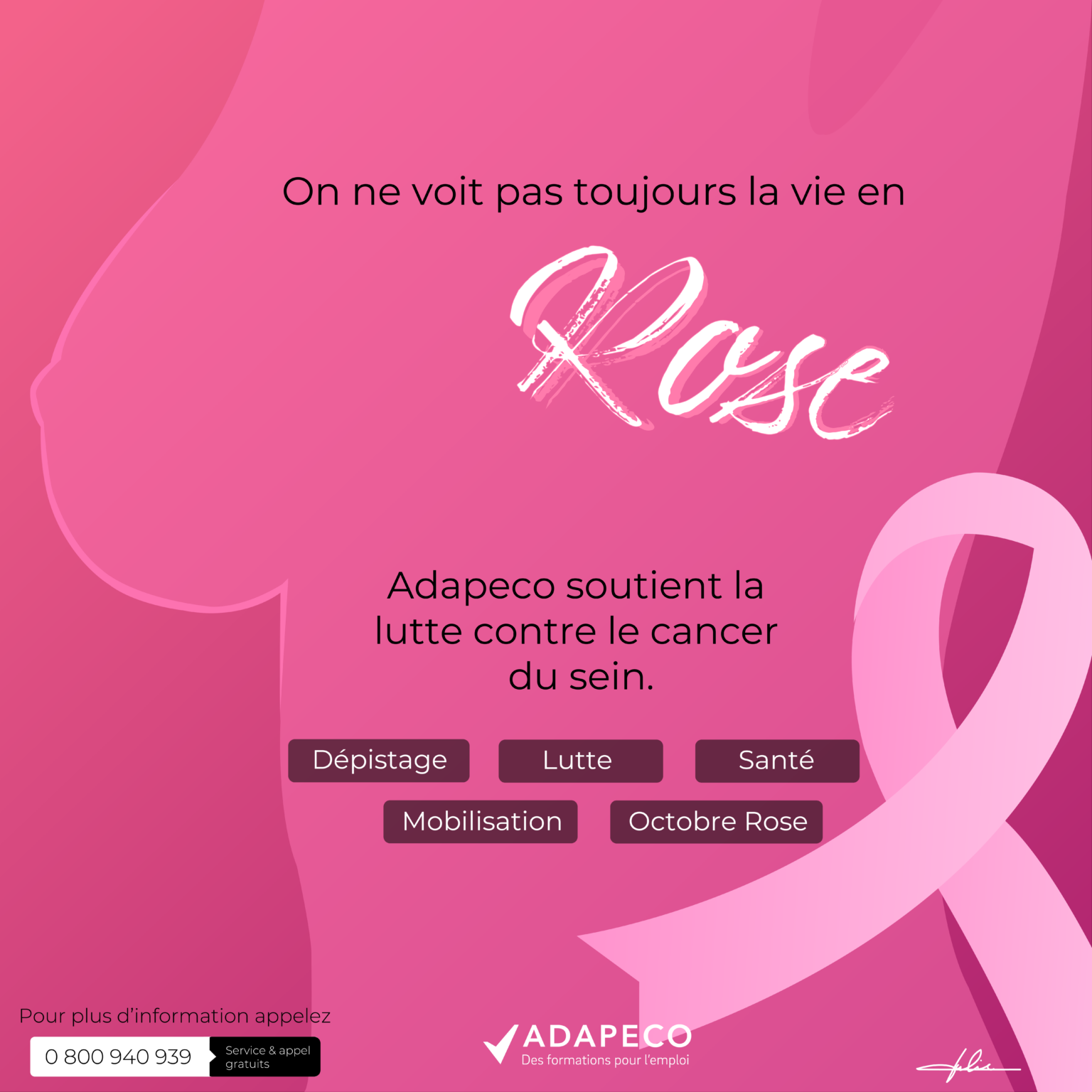 Affiche octobre rose