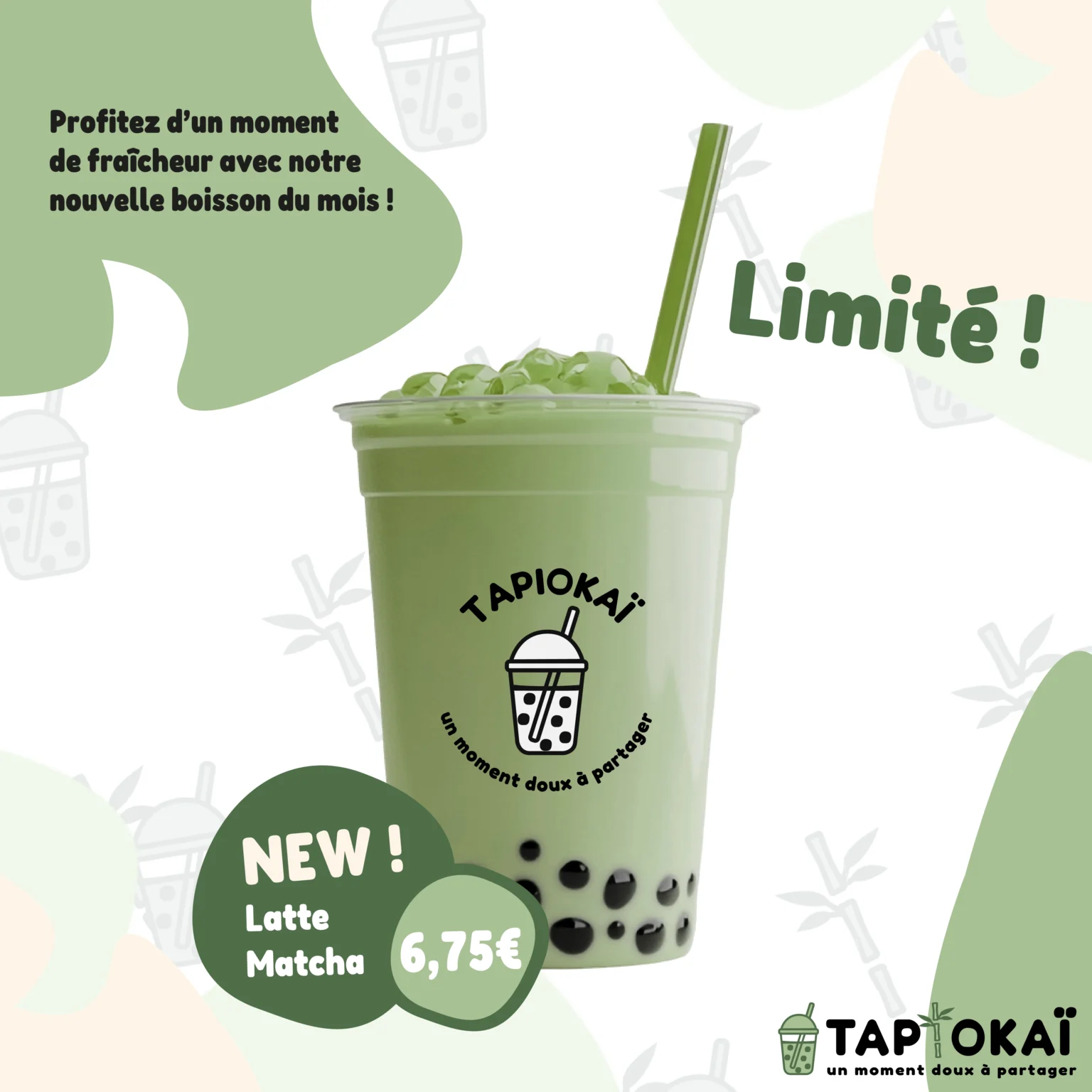 Post réseau Tapiokaï pour une nouvelle saveur Matcha